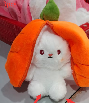 Cute Transforming Strawberry Rabbit Doll