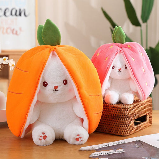 Cute Transforming Strawberry Rabbit Doll