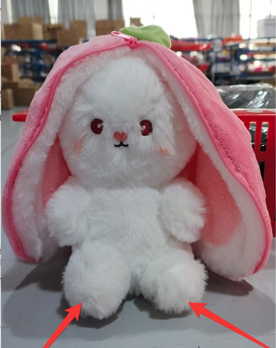 Cute Transforming Strawberry Rabbit Doll