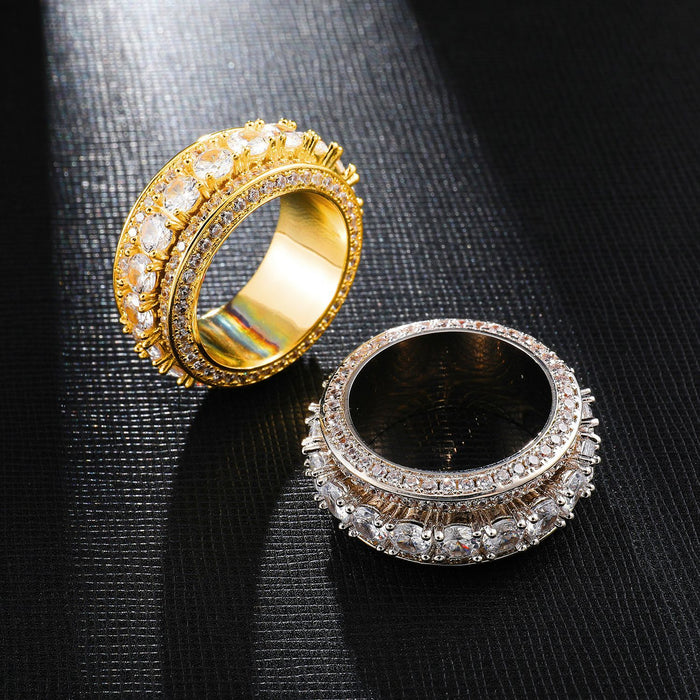 Gold-plated Micro-set Zircon Ring