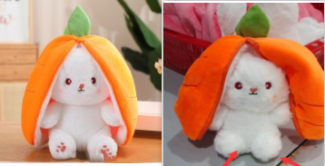 Cute Transforming Strawberry Rabbit Doll