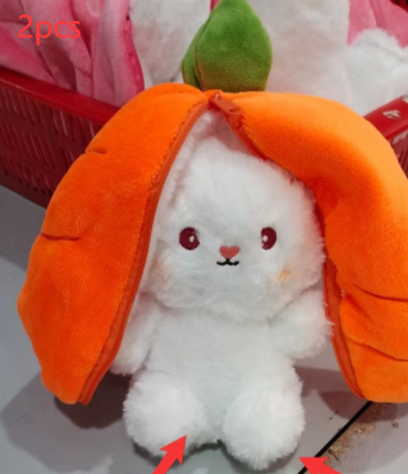 Cute Transforming Strawberry Rabbit Doll