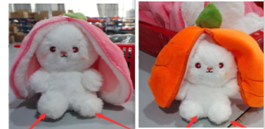 Cute Transforming Strawberry Rabbit Doll