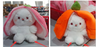 Cute Transforming Strawberry Rabbit Doll