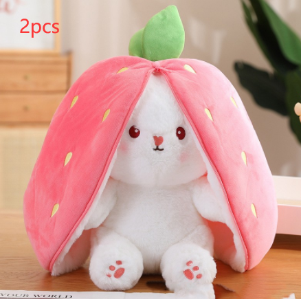 Cute Transforming Strawberry Rabbit Doll