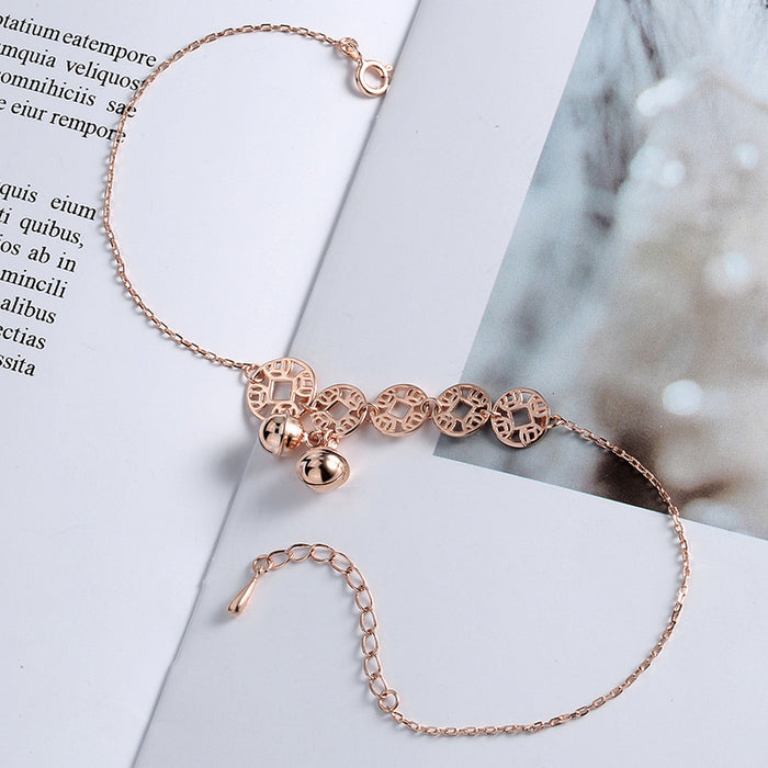 Rose Gold Bells Anklet Chain