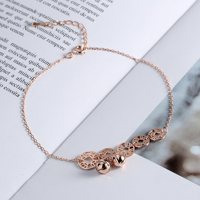 Rose Gold Bells Anklet Chain